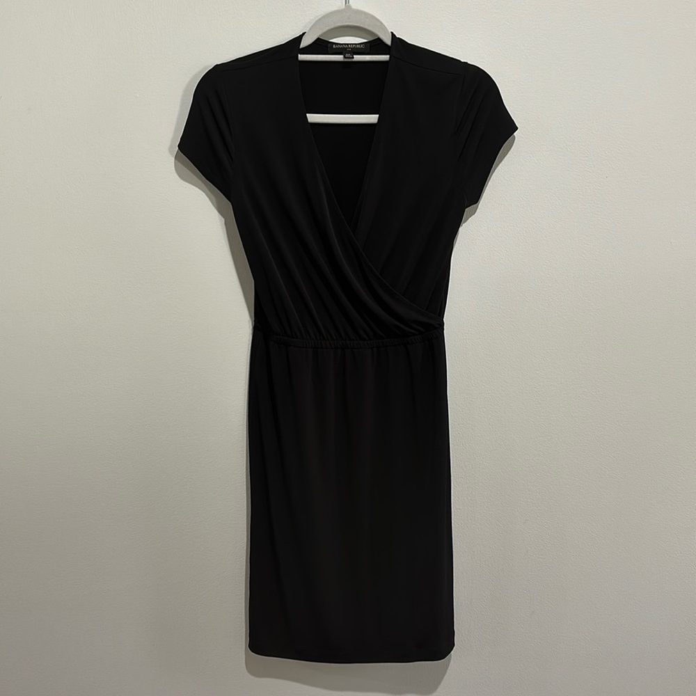 Banana Republic Black Faux Wrap dress Size XS